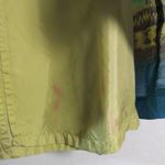 Talbots Vintage Silk /Linen Turquoise Gold Skirt Lined Pleated Side Zip Size 4 Photo 5