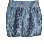 LK Bennett L.K. Bennett Aminta Jacquard Animal Print Mini Skirt‎ Emerald Blue Size US 6 Photo 4