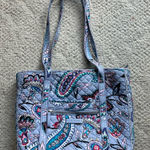 Vera Bradley Tote Bag Blue Makani Paisley pattern Shoulder Bag Photo 0