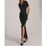 FAVORITE DAUGHTER The Emma Rib Cotton/Cashmere Blend Maxi Skirt, Black, Medium Black Photo 3