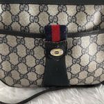 Gucci GG Vintage Sherry Line Stripe Navy Crossbody Shoulder Navy bag Handbag Photo 1