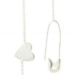 ADORNIA SAFETY PIN LARIAT NECKLACE Silver Photo 5