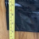 Maeve Faux Patent Leather Wide Leg Pant Large Black NEW Streetwear Anthropologie Photo 12