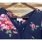 Skies Are Blue Anthropologie  Floral Blouse Top Blue Size XL Cottage Romantic Photo 2