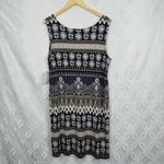 R & M Richards Petite Short Mother Of The Bride Puff Print Boho Dress NWT Size 14 Photo 5