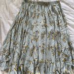 Xhilaration Never Worn: blue with yellow flowers asymmetrical skirt Photo 3