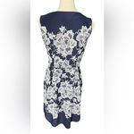 ENFOCUS STUDIO Elegant Navy and White Floral Midi Dress Blue Size 8 Photo 1