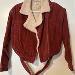 These Three Boutique Rust Corduroy Teddy Jacket Photo 0
