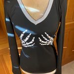 Lavishly Paris Nwt, Women’s Sexy Halloween V Neck Tee Photo 2