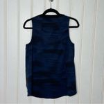 Athleta Women Zephyr Tank Top Black Blue Blurred Camo Printed Pattern Sz XS 156 Photo 2