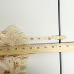 Nan Flower Coquette Vintage 90s Floral Lace Trim Garter Lingerie Cami Top Size S Tan Photo 8