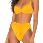 ONIA New X WeWoreWhat Riviera Bikini Bottom Large Citrus Yellow Women's Size L Photo 4