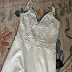 Lulus LULU’S Memorable Occasion White Beaded Sequin Wide-Leg Jumpsuit Photo 5