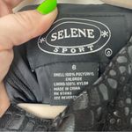 Vintage 90s Y2K Selene Sport Black Faux Croc Sleeveless Sheath Dress 6 Photo 1