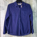Lee Blue Petite Small Cotton Corduroy Long Sleeve Button Front w/1 Pocket Shirt Photo 0