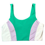 Anthropologie WILO Ribbed Sports Bra Mint & Lavender Photo 0