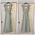 Wtoo by Watters Sage Green Melody Georgette Chiffon Maxi Dress 12 Bridesmaid Photo 2