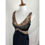 Badgley Mischka  Black Lace Gown Formal Evening Dress Sleeveless USA Made Photo 3