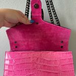 Vera Pelle Marina Galanti Leather Metal Chain Crossbody Bag Italy Photo 2