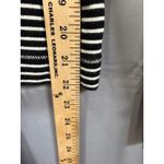Lauren Ralph Lauren Sweater Womens Medium Black White Stripe Pullover Patch Zip Photo 6