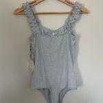Lost + Wander  Light Blue Ruched Bodysuit- Sample- Size Small- NWT Photo 6
