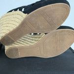 Tory Burch  Bailey Multi Strap Wedge Suede Espadrille Black Wedged Sandals Size 8 Photo 4