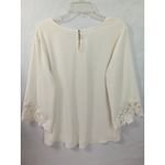 EST.1946 women's large beige blouse lace Bohemian flirty pull over flared sleeve Photo 10