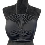 Shade & Shore Women's  Macrame High Neck Bikini Top 36DD EUC & Bottom Size L NWT Photo 1