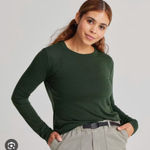 Allbirds  Merino Wool Blend Crewneck Long Sleeve Layering Tee Green Size Small Photo 0