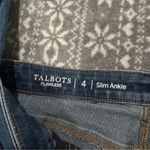 Talbots Slim Ankle Jeans Shadow Side Stripe In Blue Size 4 Photo 5