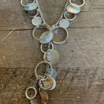 None Vintage Mother of Pearl Silver Necklace Photo 2