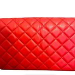 Badgley Mischka NWT  Red Vegan Leather Diamond Quilting Crossbody Bag Clutch $129 Photo 9