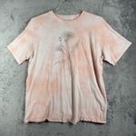 American Eagle Shirt Graphic Tee Floral Print Short Sleeve‎ Top Tie Dye Medium Pink Photo 1
