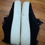 Jslides women’s Maya Platform suede Sneaker size 8 black/white Black Photo 4