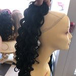 Long black ponytail 19 inch long curly jaw Clipin Size 18 Photo 5