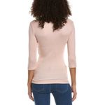 Michael Stars 💕💕 Cari V-Neck Shimmer Shine Tee ~ Rose Light Pink One Size NWOT Photo 3