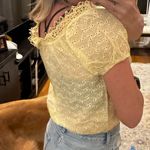 Buckle NWT Yellow Eyelet Lace Women's Top Photo 2