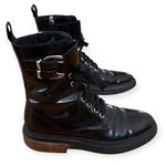 Tod's Tod’s Women’s Glossy Patent Combat Boots Leather Size 38.5 8.5 Black Photo 8