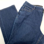 Lane Bryant  Womens High Rise Tighter Tummy Tech Straight Jeans Dark Wash Size 24 Photo 0