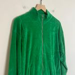 Suzie Kondi NWT - Unisex Zip Jacket Velour Jelly Bean Green Track Full Zip Photo 2