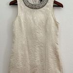 Topshop  Embellished Ivory Jacquard Mini Dress size 8 Photo 0