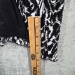 Dressbarn Dress Women's 12 Black White Print Ring Front Pleated Y2k Office Siren Photo 10