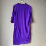 Helmut Lang  sz M‎ purple button shift 100% silk dress Photo 6