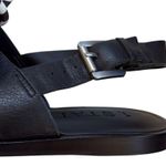 1. State Like New  Leather Teena Bow Sandals Black White Size 8 Photo 5