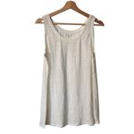 Eileen Fisher  organic linen ivory sleeveless Top size M Photo 2