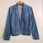 Austin Clothing Co Womens Blue Denim Blazer Casual Preppy Jean Jacket‎ Size M Size M Photo 0