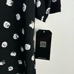 NWT Clara Sun Woo Dot Tunic Black White Split Hem 1X XL Dip Hem Shirt Top SunWoo Photo 3