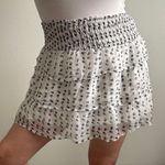 VANITY Vintage Y2K White Black Tulle Ruffle Tiered Grunge Emo Skull Mini Skirt Size M Photo 1