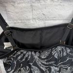 Island Escape Coral Gables Printed Blouson Bandeau Tankini Top Size 8 Black New Photo 4