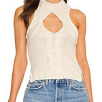 For Love & Lemons womens Keke Cable Knit Tank size 1X New Cream Photo 0